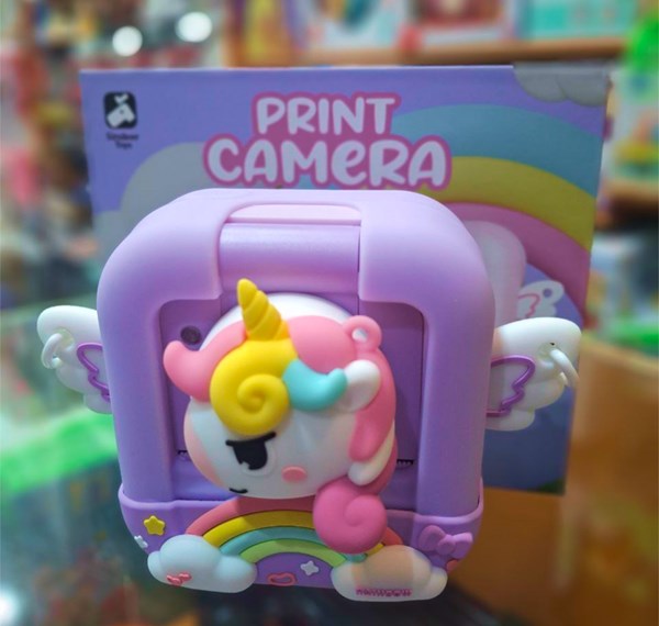دوربین عکاسی و فیلمبرداری دیجیتال کودک با چاپ فوری حرارتی طرح یونیکورن بنفش مدل M9_ اسباب بازی دیجیتال و هوشمند