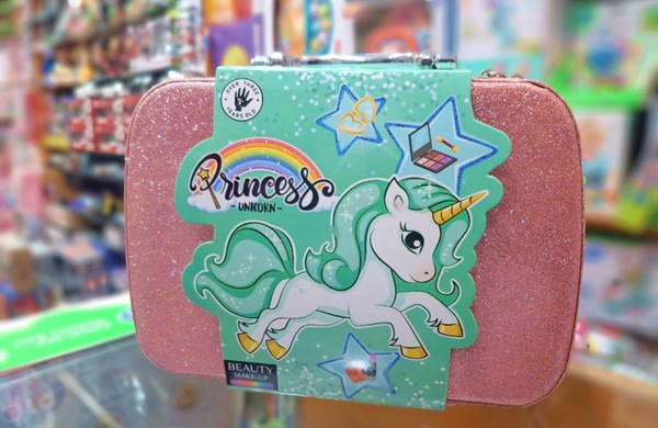 کیف لوازم آرایشی طرح یونیکورن رنگ صورتی مدل Beauty Make-up B160 _کیف و کوله پشتی