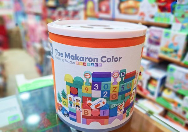 بلوک چوبی خانه سازی بریکس سطلی 108 قطعه با صفحه بازی مدل JHTOY 139 _لگو