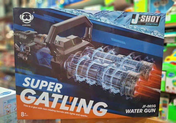 تفنگ اسباب بازی آبپاش بزرگ دو لول شارژی حرفه ای به همراه کوله پشتی مخزن دار _تفنگ اسباب بازی