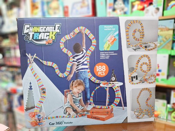 کیت ماشین بازی ریسینگ باتری خور 188 قطعه ای مدل 588 changeable track_ماشین اسباب بازی