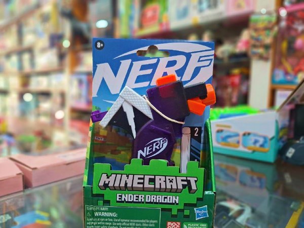 تفنگ اسباب بازی نرف Nerf با تیر اسفنجی مدل ماینکرافت Minecraft رنگ بنفش_تفنگ اسباب بازی