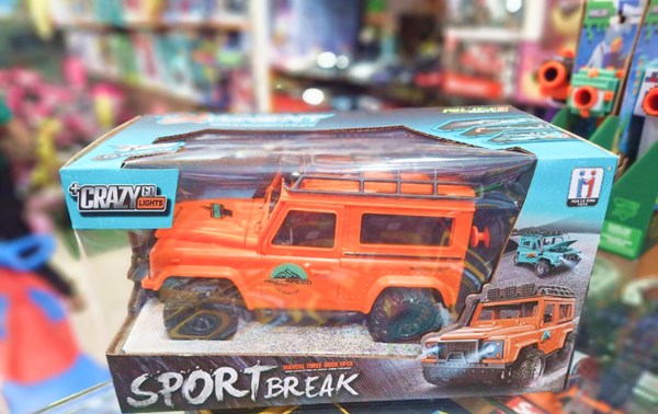 ماشین کنترلی شارژی جیپ آفرود چراغدار Crazy Go رنگ نارنجی_ماشین کنترلی