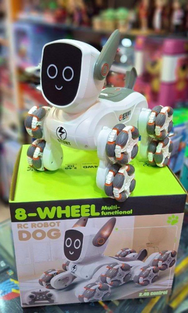 ربات اسباب بازی سگ کنترلی هوشمند با هشت‌ چرخ و چرخش 360 درجه مدل JJRC Q193_ربات اسباب بازی