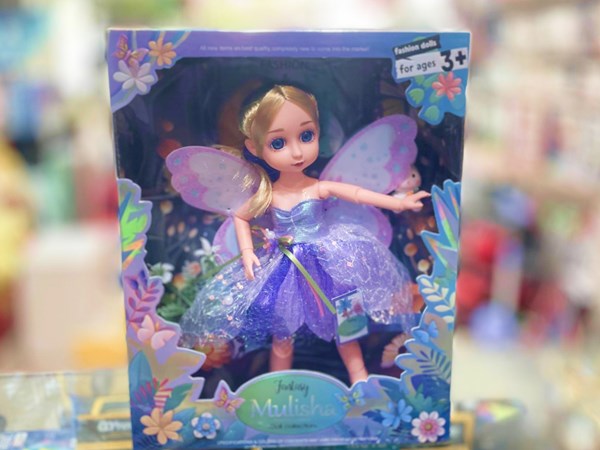 عروسک باربی تمام مفصلی 30 سانتی با لباس فرشته کد 161_عروسک