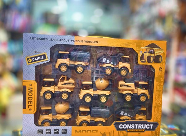 ماشین های اسباب بازی ساختمان سازی مجموعه 8 عددی مدل CONSTRUCT 168_ماشین اسباب بازی