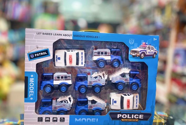 ماشین های اسباب بازی پلیس مجموعه 8 عددی مدل POLICE 168_ماشین اسباب بازی