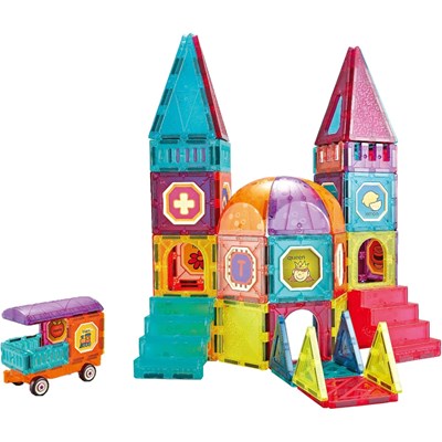 اسباب بازی ساختنی تایل مگنتی 94 قطعه مدل Magnetic DIY _لگو