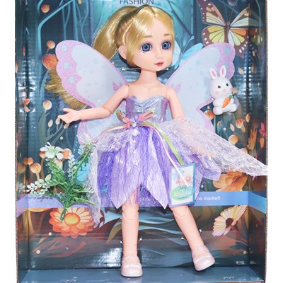 عروسک باربی تمام مفصلی 30 سانتی با لباس فرشته کد 161_عروسک