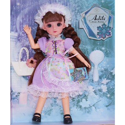 عروسک باربی تمام مفصلی 30 سانتی با لباس پرنسس کد 212_عروسک