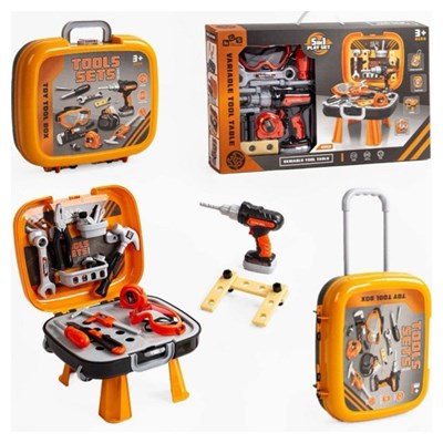 ست جعبه ابزار طرح چمدانی پایه دار 5 کاره مدل Tool Playset 778_اسباب بازی مشاغل