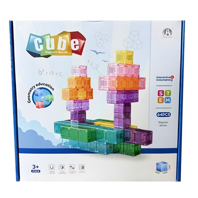 تایل مگنت مغناطیسی مکعبی 64 قطعه مدل 1447