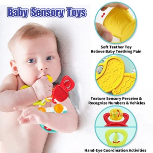 جغجغه دندانگیر موزیکال طرح جاکلیدی هولی تویز Hola Toys مدل A8996_ اسباب بازی نوزادی