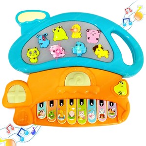 ارگ آموزشی موزیکال طرح قارچ با آموزش صدای حیوانات Mushroom Piano Toy_اسباب بازی نوزادی