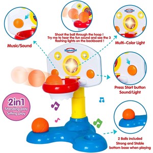 تور بسکتبال پایه دار کودک Basketball Hoop for kids HIDMED_اسباب بازی نوزادی