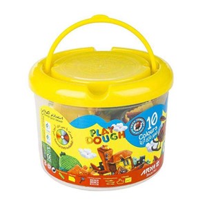 خمیر بازی ۱۰ رنگ سطلی با ابزار آریا ARYA _اسباب بازی علمی