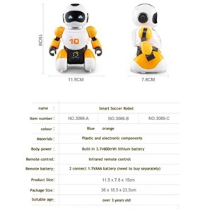 ربات اسباب بازی کنترلی فوتبالیست دو عددی مدل Soccer Robot 3066A_ربات اسباب بازی