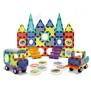 اسباب بازی ساختنی تایل مگنتی 71 قطعه Magic Magnetic Blocks_لگو
