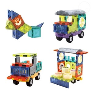 اسباب بازی ساختنی تایل مگنتی 71 قطعه Magic Magnetic Blocks_لگو