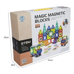 اسباب بازی ساختنی تایل مگنتی 71 قطعه Magic Magnetic Blocks_لگو
