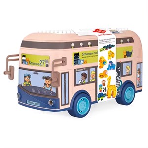 لگو دوپلو اسمونو 136 قطعه مدل اتوبوس حیوانات smoneo رنگ صورتی _لگو