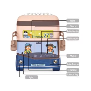 لگو دوپلو اسمونو 136 قطعه مدل اتوبوس حیوانات smoneo رنگ صورتی _لگو