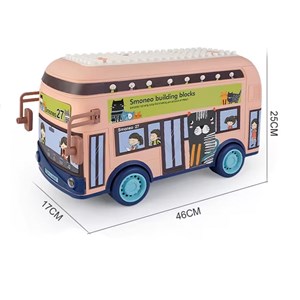 لگو دوپلو اسمونو 136 قطعه مدل اتوبوس حیوانات smoneo رنگ صورتی _لگو