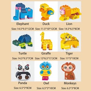 لگو دوپلو اسمونو 136 قطعه مدل اتوبوس حیوانات smoneo رنگ صورتی _لگو