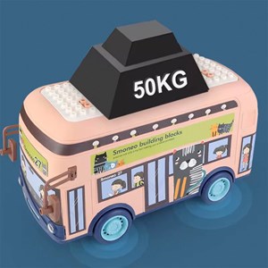 لگو دوپلو اسمونو 136 قطعه مدل اتوبوس حیوانات smoneo رنگ صورتی _لگو