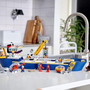 لگو سیتی کشتی اکتشاف در اقیانوس 745 قطعه مدل Ocean Exploration Ship 66113 _لگو