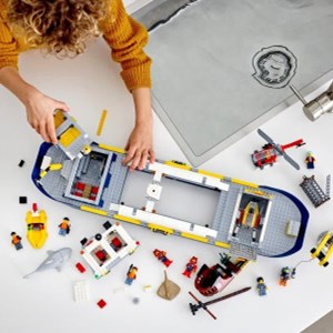 لگو سیتی کشتی اکتشاف در اقیانوس 745 قطعه مدل Ocean Exploration Ship 66113 _لگو