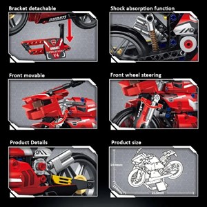 لگو تکنیک موتور سیکلت داکار 355 قطعه مدل BLOCK 88077 _لگو