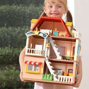 لگو دوپلو ساختمان دوطبقه با وسایل خانه 186 قطعه مدل FEELO 1801 _لگو