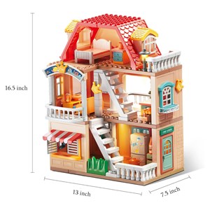 لگو دوپلو ساختمان دوطبقه با وسایل خانه 186 قطعه مدل FEELO 1801 _لگو