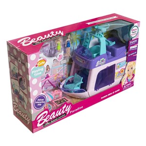 کشتی مسافرتی سرسره دار باربی همراه با هلیکوپتر _عروسک