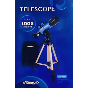 تلسکوپ طبیعتگردی به همراه کوله پشتی مدل AOMEKIE AO2013 50mm Refractor Telescope_اسباب بازی علمی