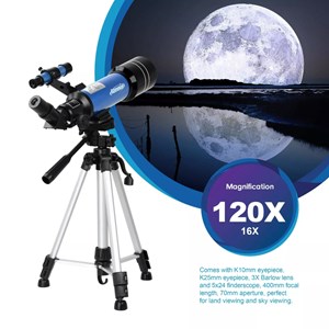 تلسکوپ طبیعتگردی به همراه کوله پشتی مدل AOMEKIE AO2017 70mm Refractor Telescope_اسباب بازی علمی
