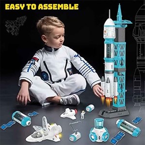 اسباب بازی سکوی پرتاب موشک فضاپیما همراه با فیگور فضانورد SPACE MISSON_اکشن فیگور