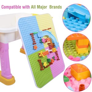 میز و صندلی لگو بازی همراه با 84 قطعه لگو ( میز چند کاره همراه با صندلی ) مدل Block Tables lxA907_لگو
