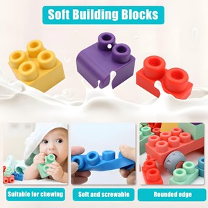 لگو نرم 52 قطعه مدل Soft Rubber Blocks 6039 _لگو