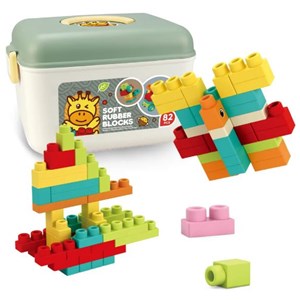 لگو نرم 82 قطعه مدل Soft Rubber Blocks 6038 _لگو