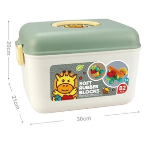 لگو نرم 82 قطعه مدل Soft Rubber Blocks 6038 _لگو