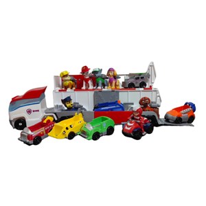 ست اسباب بازی کامیون سگ های نگهبان به همراه 7 فیگور _ماشین اسباب بازی