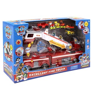 ماشین اسباب بازی آتش نشانی سگ های نگهبان به همراه 3 فیگور PAW Patrol _ماشین اسباب بازی