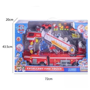 ماشین اسباب بازی آتش نشانی سگ های نگهبان به همراه 3 فیگور PAW Patrol _ماشین اسباب بازی