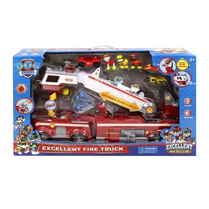 ماشین اسباب بازی آتش نشانی سگ های نگهبان به همراه 3 فیگور PAW Patrol _ماشین اسباب بازی