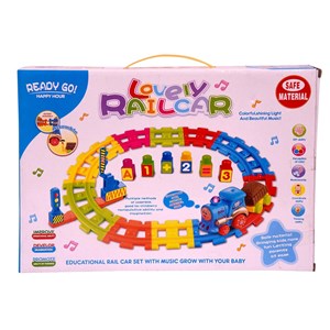 قطار اسباب‌ بازی موزیکال 26 قطعه مدل Train Railcar_ماشین اسباب بازی