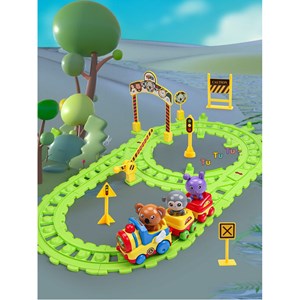 قطار اسباب‌ بازی 20 قطعه مدل Traffic Track Set_ماشین اسباب بازی