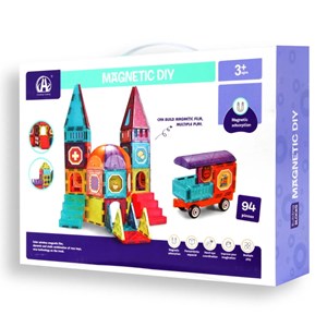 اسباب بازی ساختنی تایل مگنتی 94 قطعه مدل Magnetic DIY _لگو