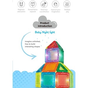 اسباب بازی ساختنی تایل مگنتی 94 قطعه مدل Magnetic DIY _لگو